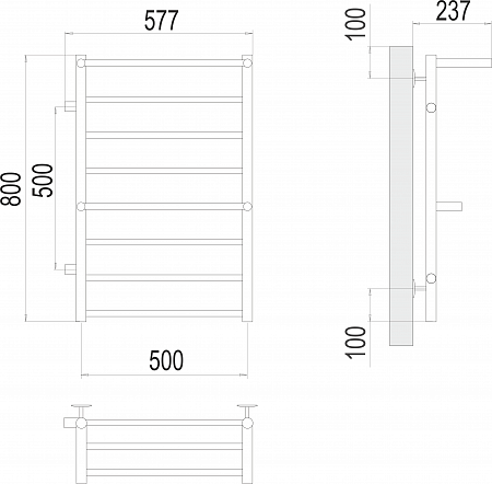 Аврора с 2-мя/п П8 500х800 бп500 слева Полотенцесушитель TERMINUS Дубна - фото 3 Аврора с 2-мя/п П8 500х800 бп500 слева Полотенцесушитель TERMINUS Дубна - фото 3