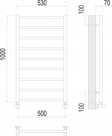 Контур П9 500х1000 Полотенцесушитель TERMINUS Дубна - фото 3 Контур П9 500х1000 Полотенцесушитель TERMINUS Дубна - фото 3