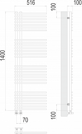 Астра П28 70х1400 Полотенцесушитель TERMINUS Дубна - фото 3 Астра П28 70х1400 Полотенцесушитель TERMINUS Дубна - фото 3