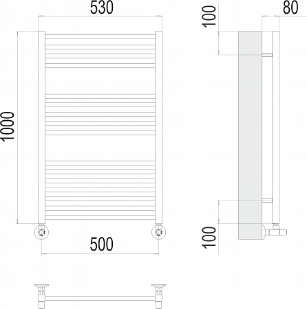Ватикан П16 500х1000 Полотенцесушитель  TERMINUS Дубна - фото 3