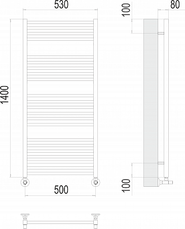 Ватикан П22 500х1400 Полотенцесушитель  TERMINUS Дубна - фото 3