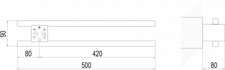 Полка Электро П2 ПРОФ 500х90 NEW Дубна - фото 4 Полка Электро П2 ПРОФ 500х90 NEW Дубна - фото 4