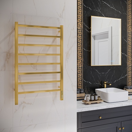 Ватикан П8 500х850 Электро Полотенцесушитель TERMINUS Брашированное золото Дубна - фото 3